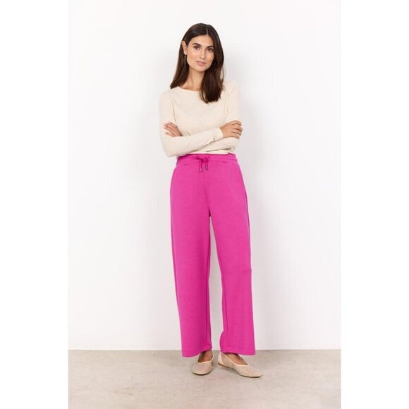NWT SOYA CONCEPT Banu 33 Hot Fuchsia Pink Soft Sweat Pants - Picture 1 of 5